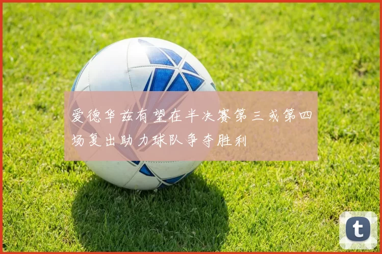 爱德华兹有望在半决赛第三或第四场复出助力球队争夺胜利